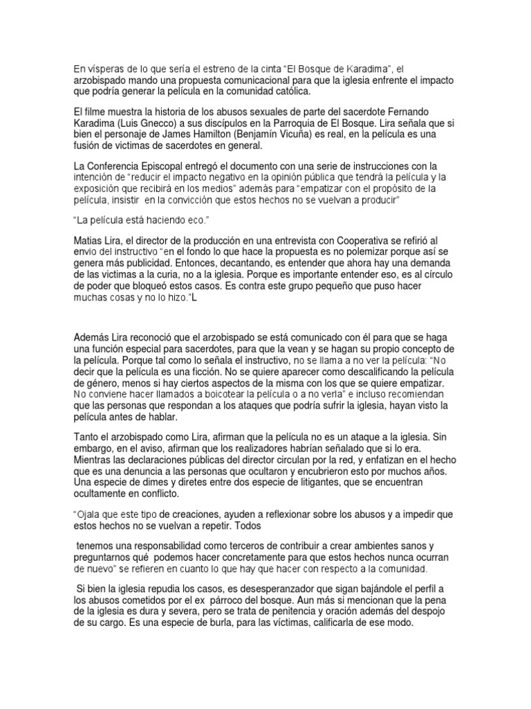 El Bosque de Karadima PDF Violencia