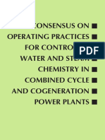 Consensus On Operating Practices For Control of Water and Steam Chemistry in Combined Cycle and Cogeneration Power Plants