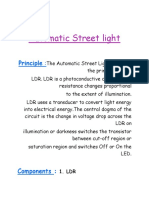 Automatic Street Light: Principle