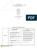 Health Assessment FHP - Nutrition and Metabolism