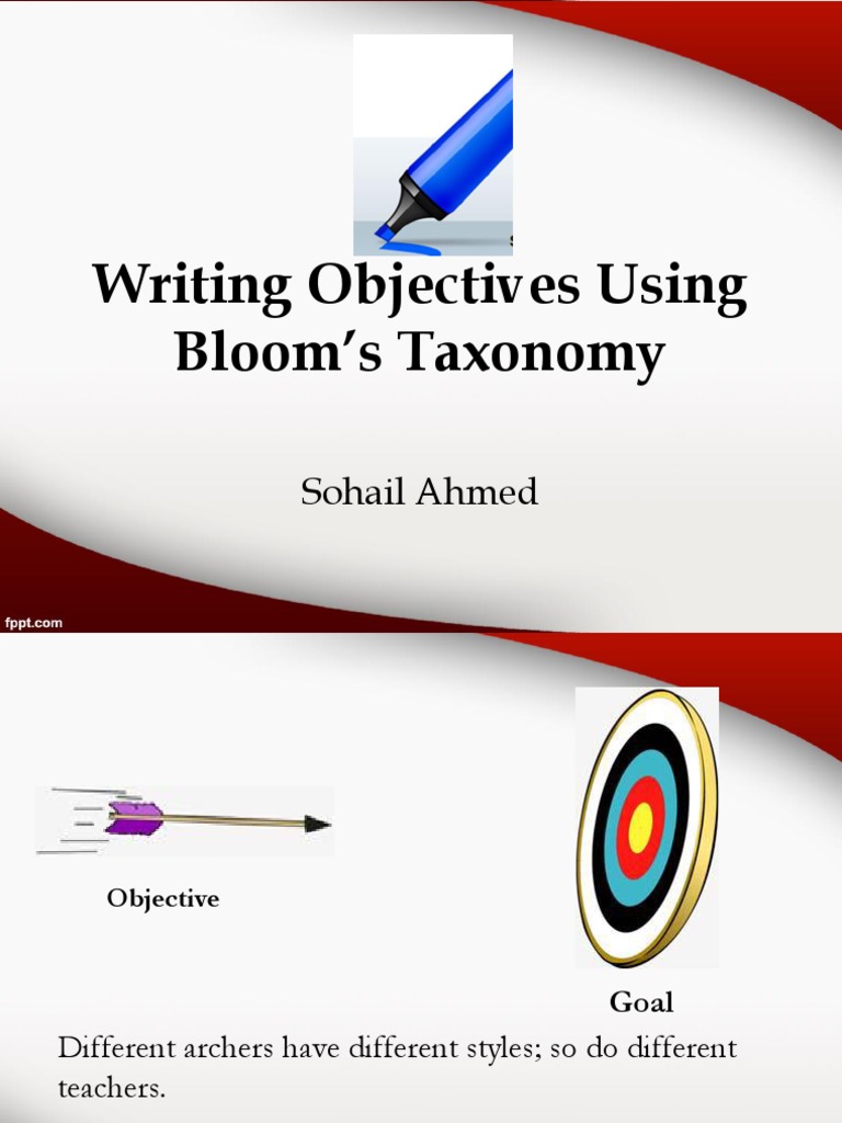 Writing Learning Objectives with Bloom's Taxonomy | PDF | Reading ...