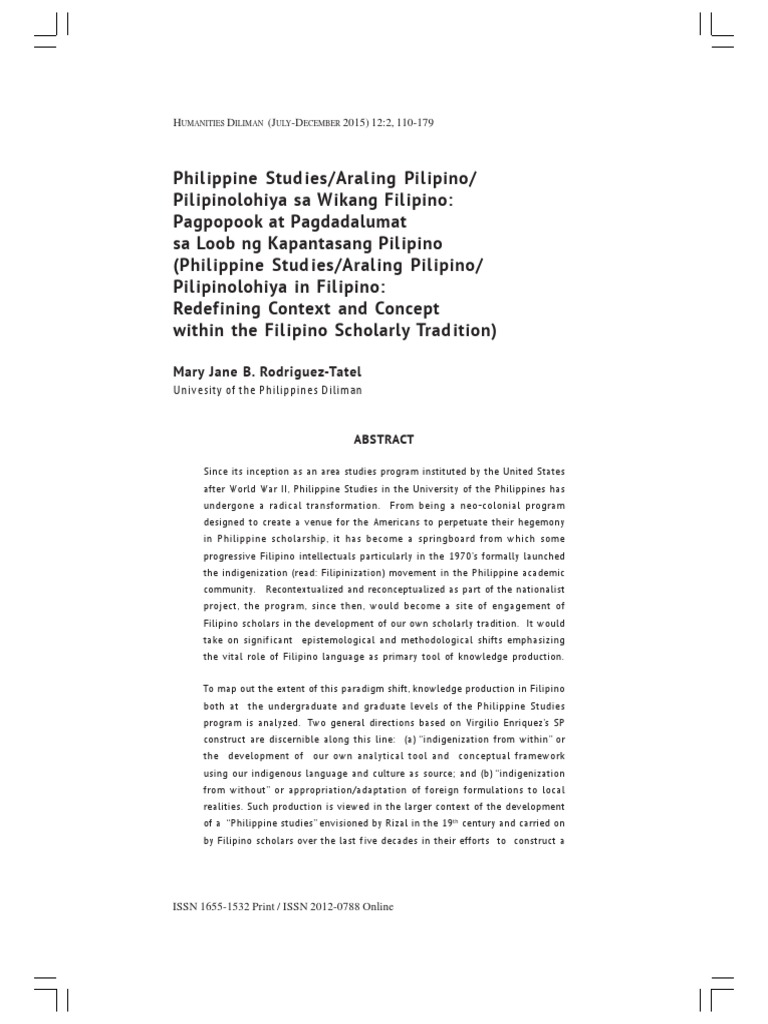 Filipinization in Philippine Studies | PDF