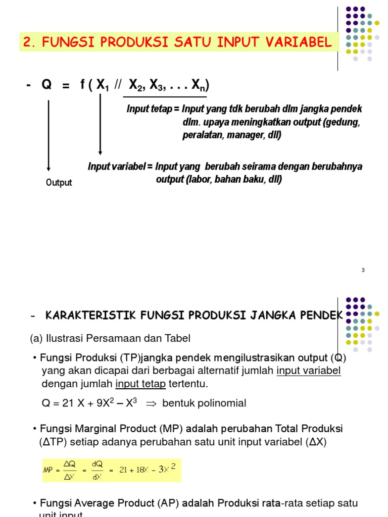 TEORI PRODUKSI