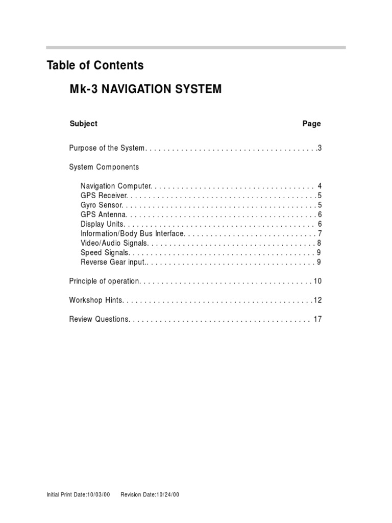 Mk-3 Navigation System Overview | PDF | Global Positioning System ...