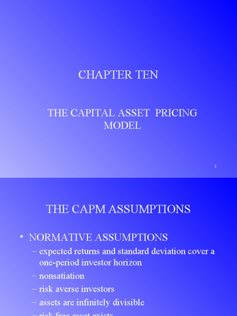 CAPM and Market Models Explained | PDF | Capital Asset Pricing Model ...