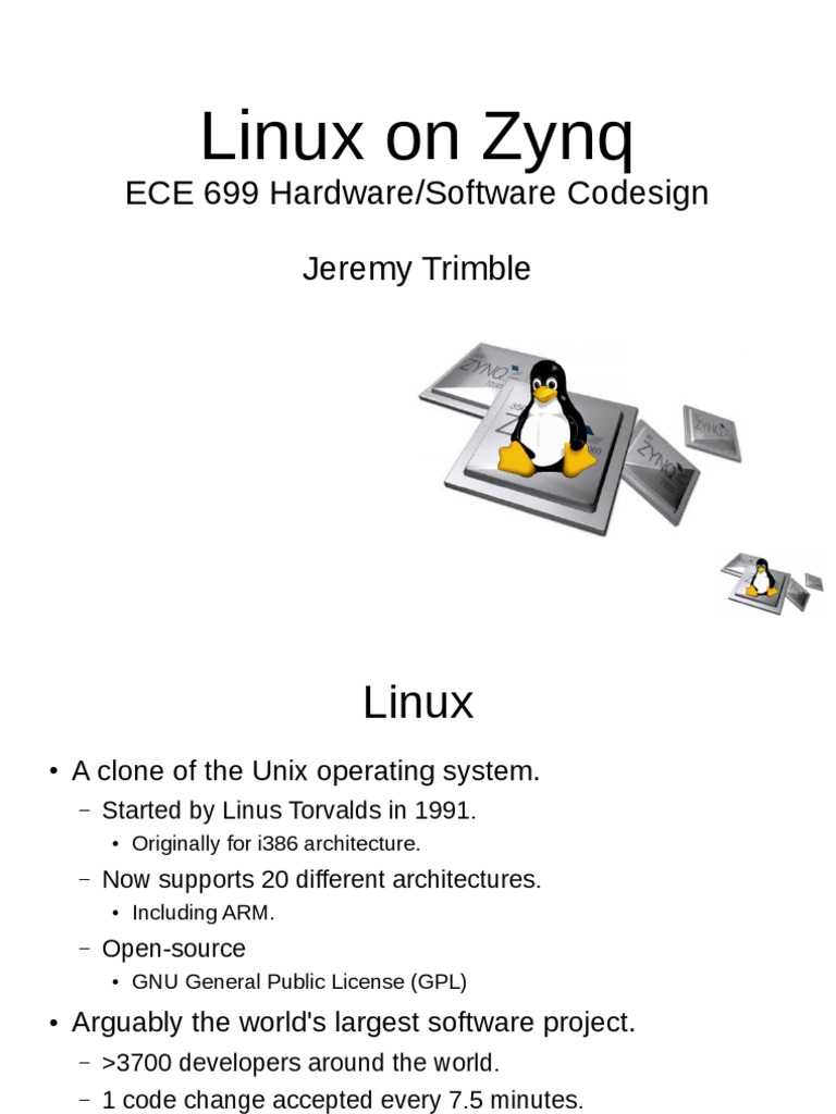 Linux on Zynq: ECE 699 Overview | PDF | Linux | Booting