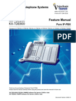 Panasonic KX TDE100 200 600 Feature Manual