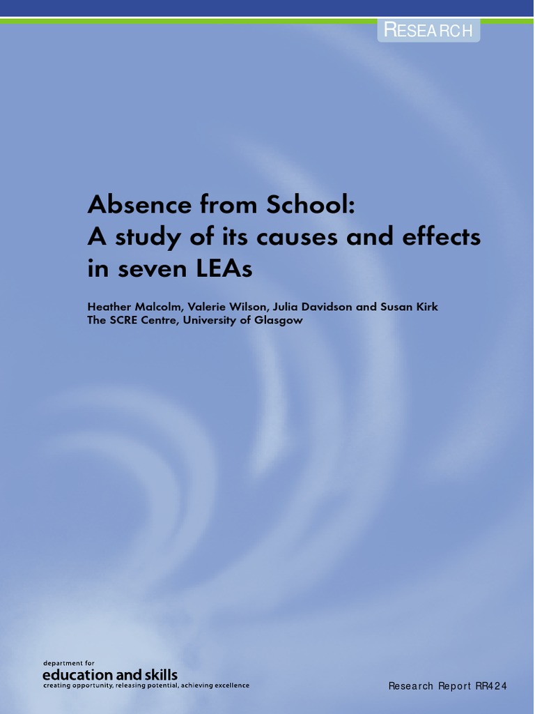 Absence 3 | PDF | Teachers | Psychology
