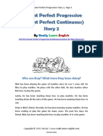 Present Perfect Progressive Story 2 PDF