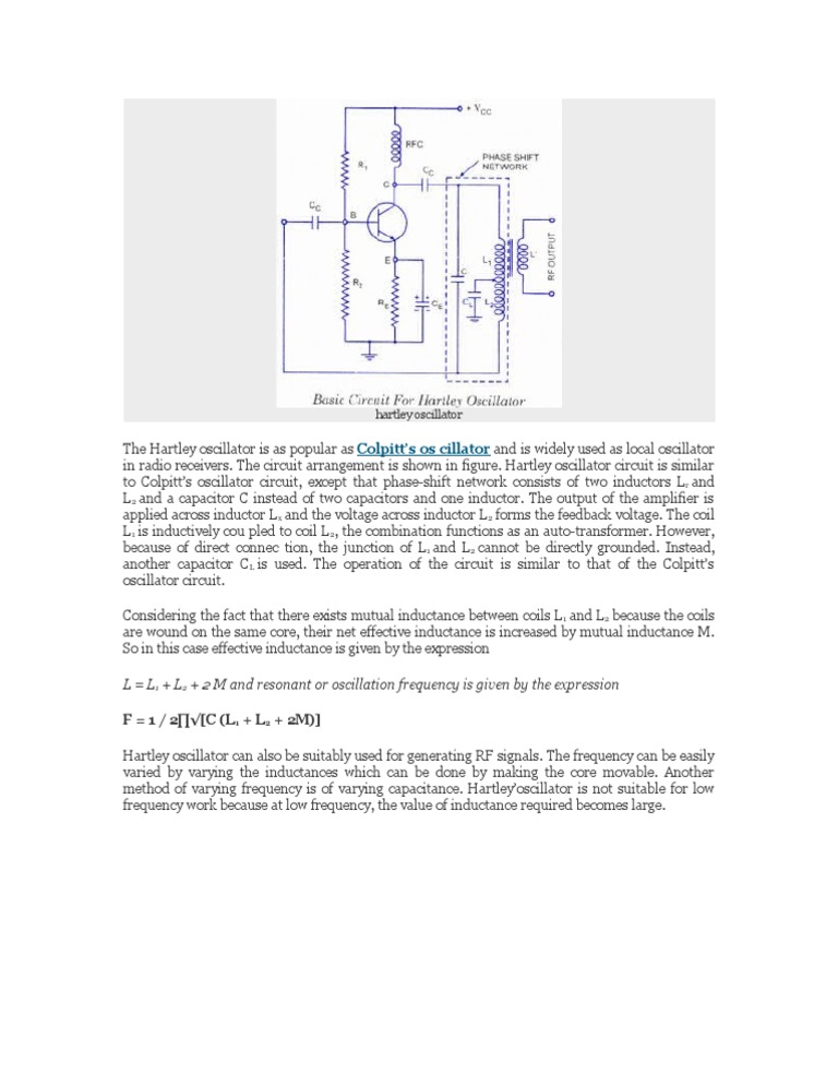 Hartley Oscillator PDF