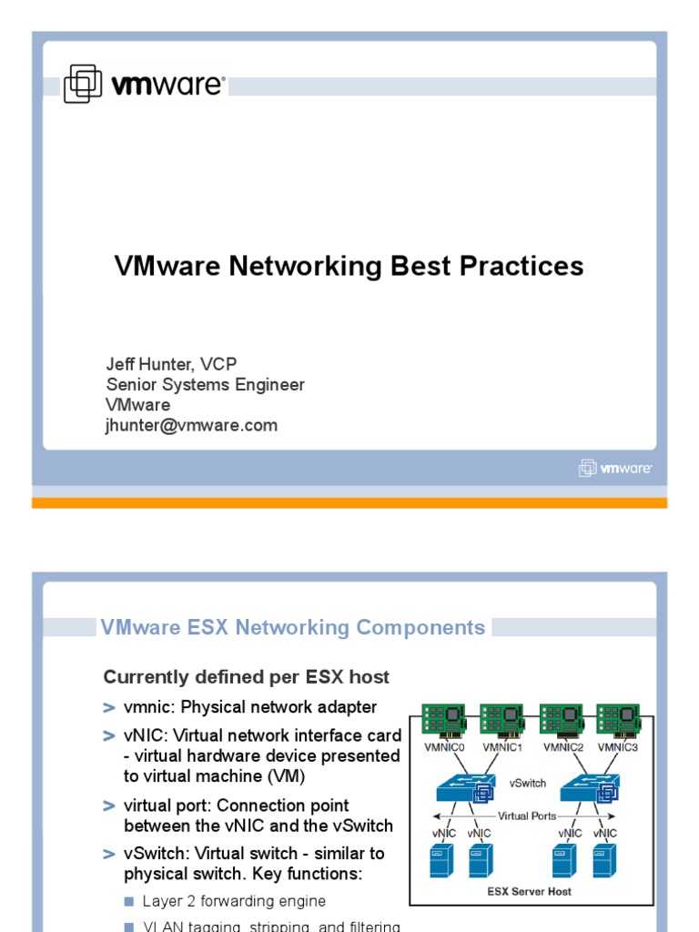 VMware Networking Best Practices PDF | PDF
