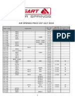 Air Springs Price List July 2014