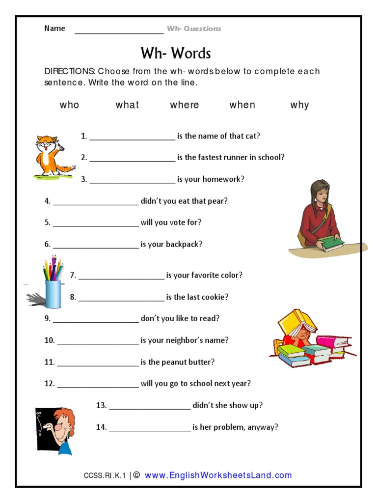 Wh-Words: Who What Where When Why | PDF