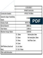 Tanks Data Sheet: - Annexe 9