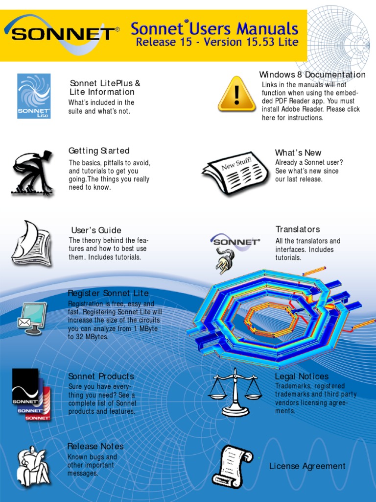 Sonnet Lite User Guide and Tutorials | PDF | Windows 8 | Portable ...