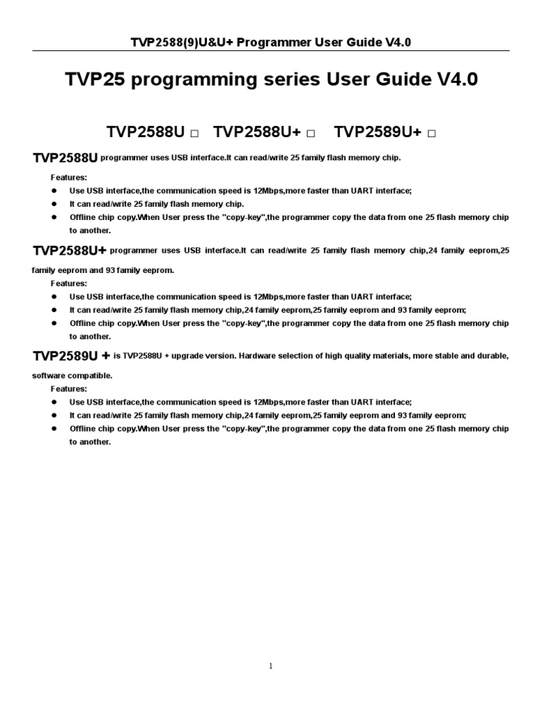 TVP2589U+ English V4.0 | PDF | Device Driver | Flash Memory