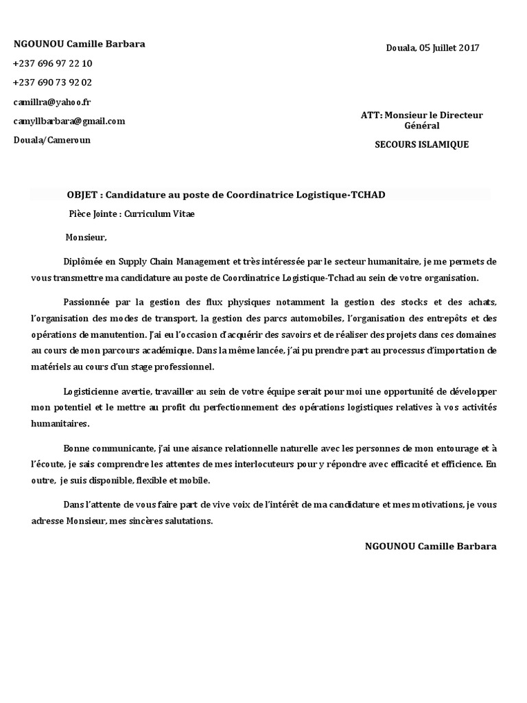 Lettre de Motivation-ngounou Camille Barbara