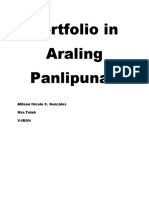 Portfolio in Araling Panlipunan