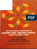 Recreational Problems in Geometric Dissections and How To Solve Them