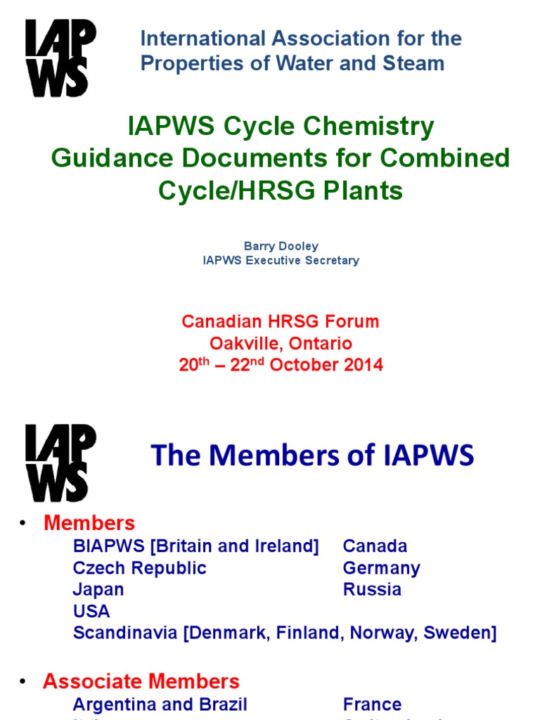 IAPWS Guidance for Cycle Chemistry | PDF | Decomposition | Sodium