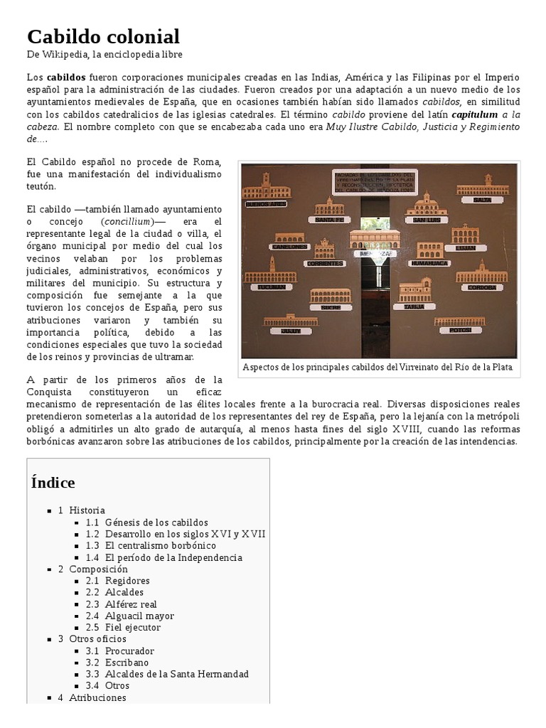 Cabildo Colonial Pdf Gobierno