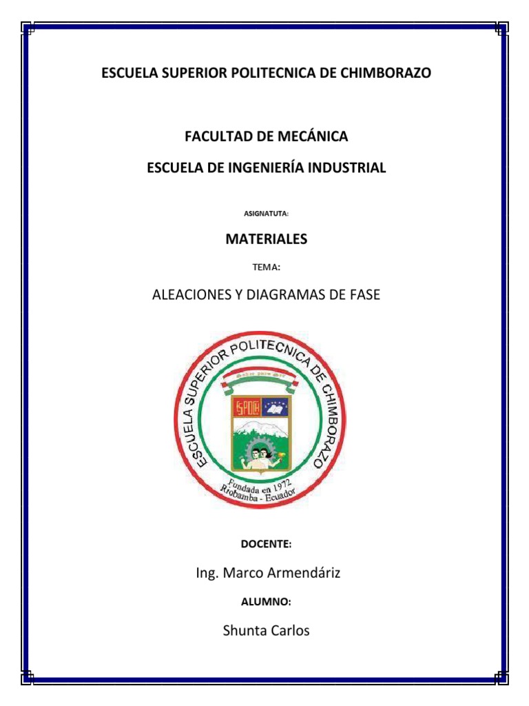 Aleaciones y Diagramas de Fase | PDF | Diagrama de fases | Aleación