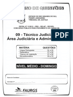 Prova TJ RS Tecnicojudiciario 2012 PDF