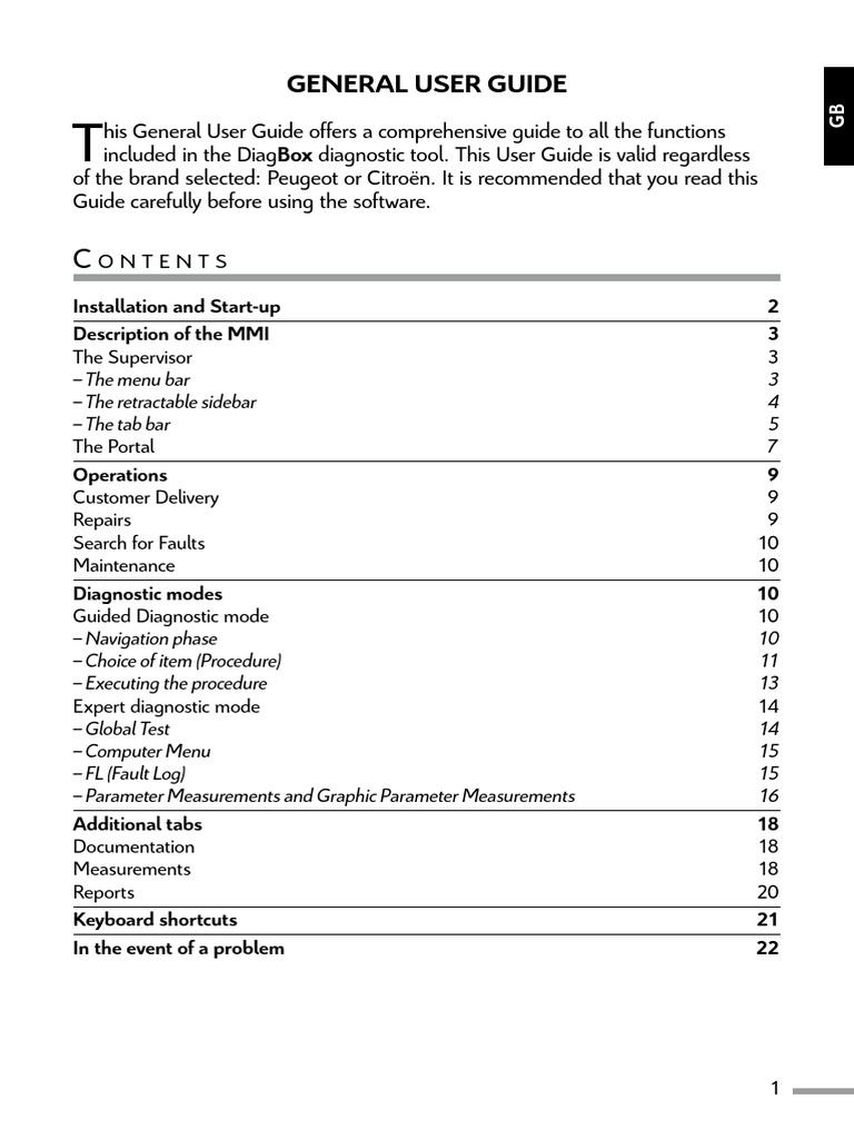 Diagbox User Manual | PDF | Icon (Computing) | Menu (Computing)