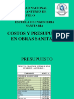 Costos y Presupuestos en Obras Sanitarias