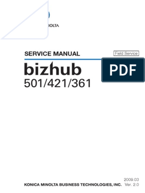 Konica Minolta Bizhub 361 421 501 Service Manual Pdf Ac Power Plugs And Sockets Microsoft Windows