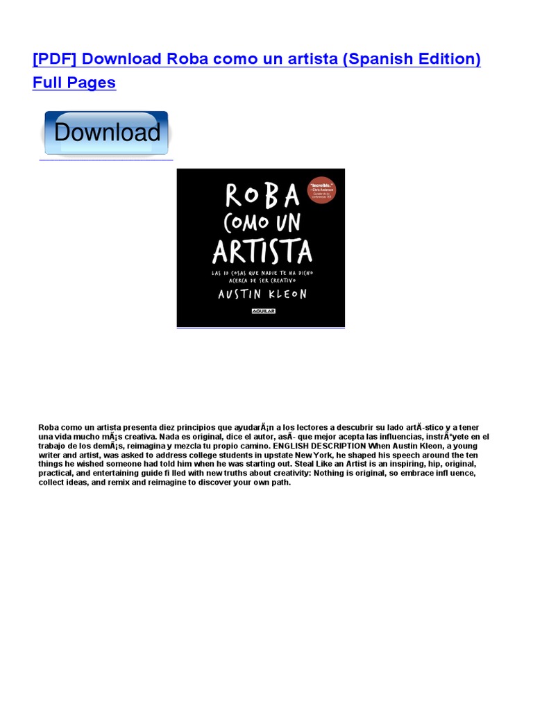 Roba Como Un Artista Spanish | PDF | Publicações | E-books