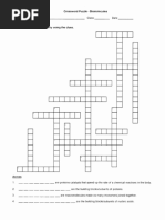 Bio Molecules Crossword