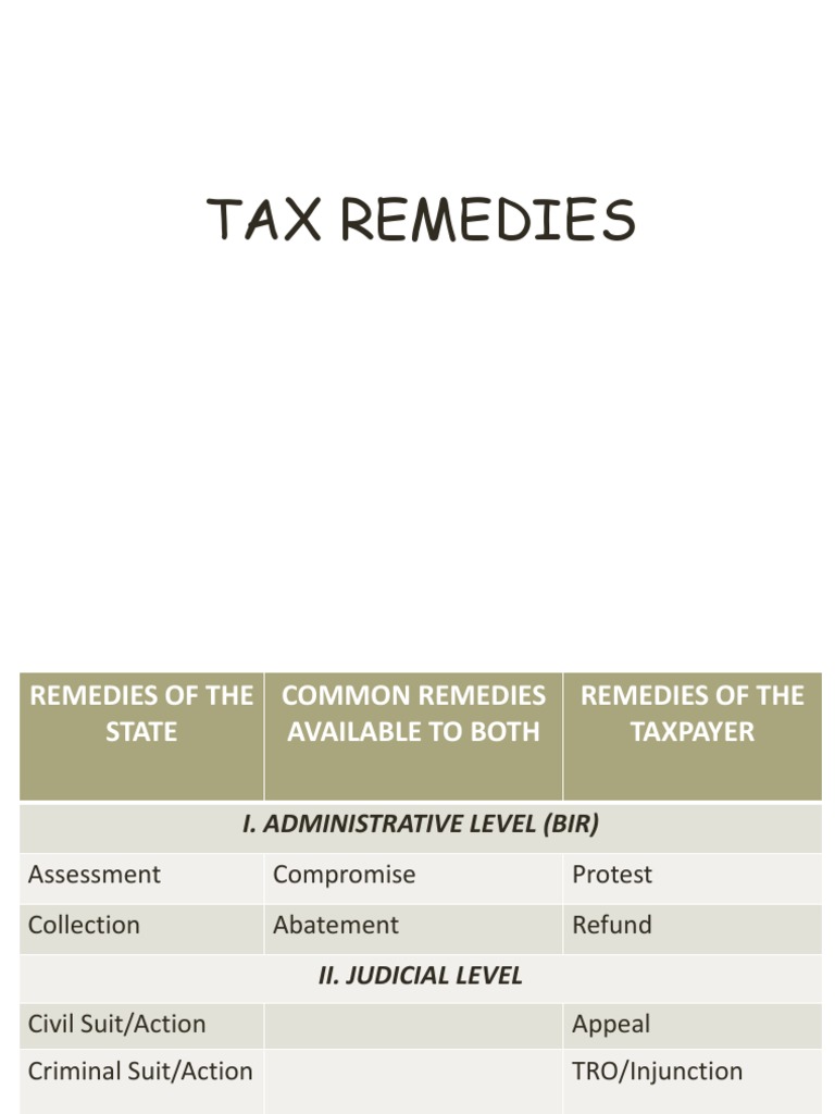 Remedies PDF Tax Refund Statute Of Limitations