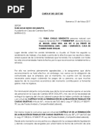 Carta de Despido