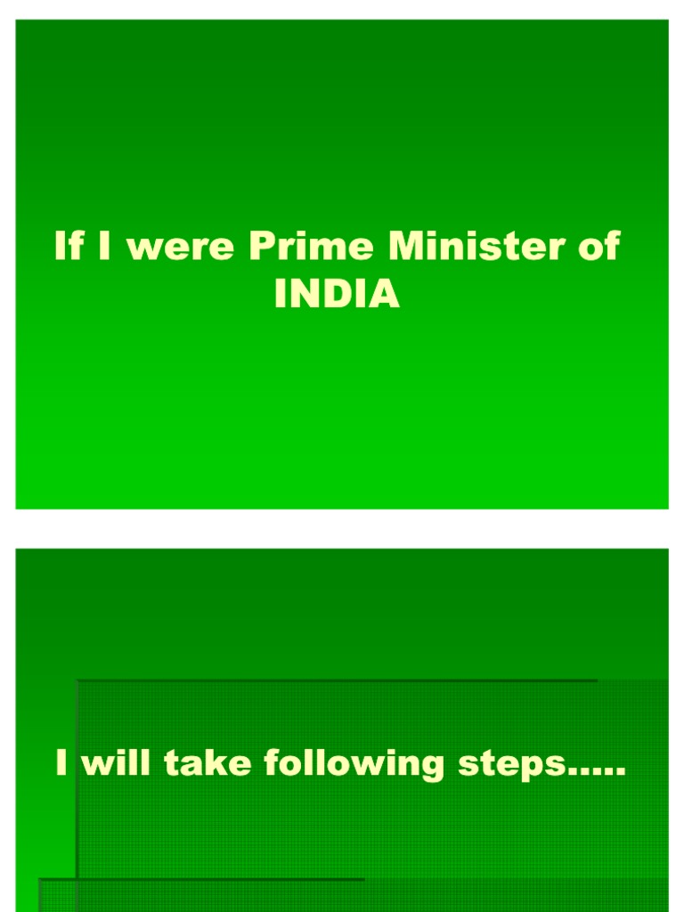 If I Were Prime Minister of India | PDF | Government | Economies