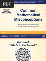 Common Mathematical Misconceptions: Kitty Rutherford and Denise Schulz NC Department of Public Instruction