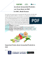 Major Points About Arunachal Pradesh Know Your State in PDF 