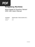 Kongsberg Wind Measuring System OMC-160 User Manual