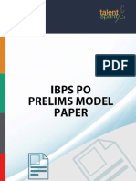 Ibps Po Prelims Model Paper