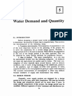 Water: Demand and Quantity
