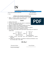 2.ª Prova de Análise Matemática III 2017 PL