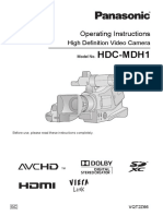 Hdc-Mdh1: Operating Instructions