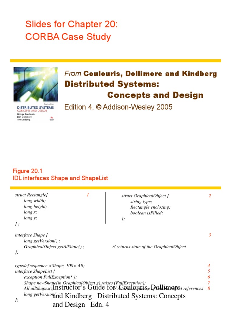 Slides For Chapter 20: CORBA Case Study: Distributed Systems: Concepts ...