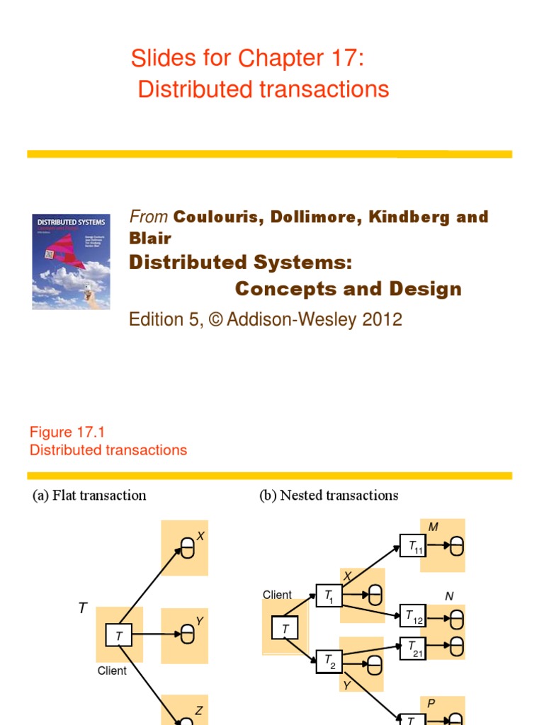 Slides For Chapter 17: Distributed Transactions: Distributed Systems ...