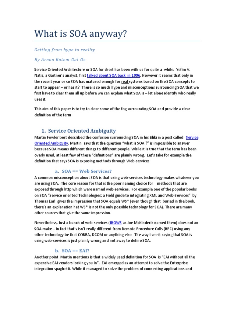 So A Defined | PDF | Service Oriented Architecture | Software Architecture