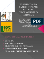 Presentation On Career Path and Channel Development in HDFC Slic