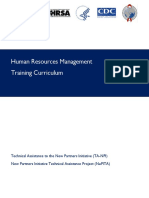Human Resources Management Training Curriculum