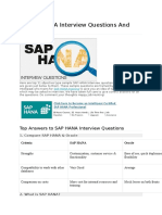 Op SAP HANA Interview Questions and Answers