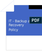 IT Backup and Recovery Policy