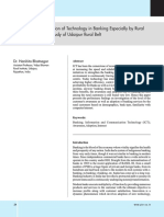 Awareness and Adoption of Technology in Banking Especially by Rural Areas Customers: A Study of Udaipur Rural Belt